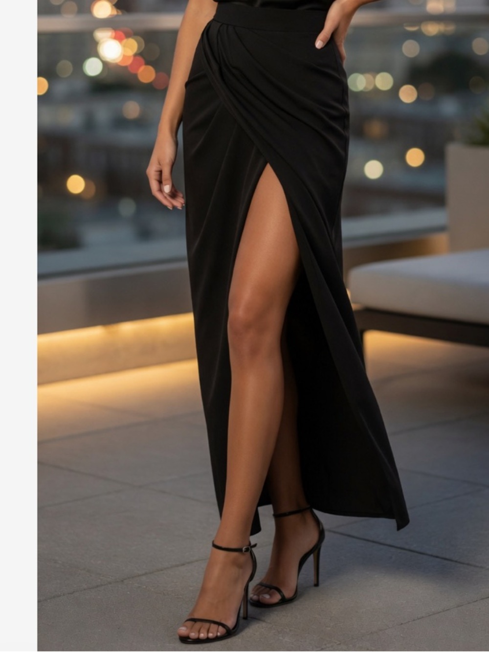 Katie may maxi skirt with slit